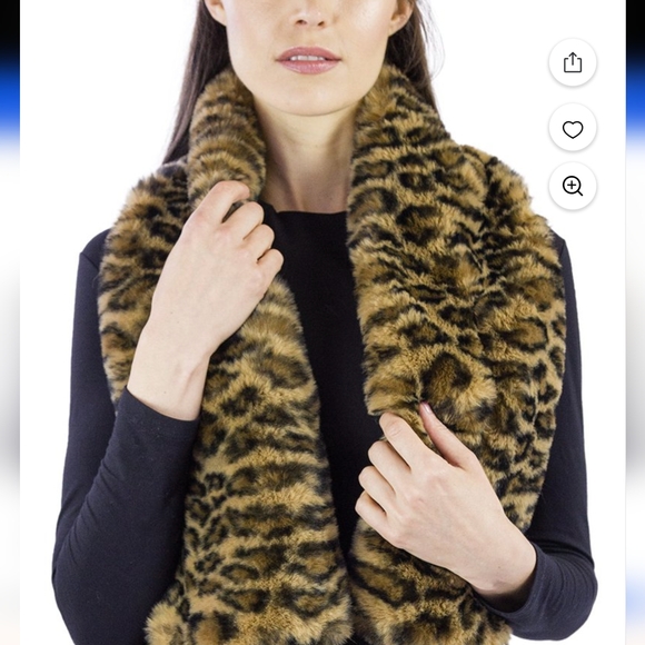 Adrienne Vittadini Faux Fur Scarf in Black and Brown - Picture 4 of 5